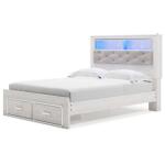 Altyra Queen Upholstered Bookcase Bed with Storage - Image 4