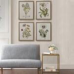 Herbal Botany 4-piece Botanical Illustration Framed Canvas Wall Art Set- Green - Image 6