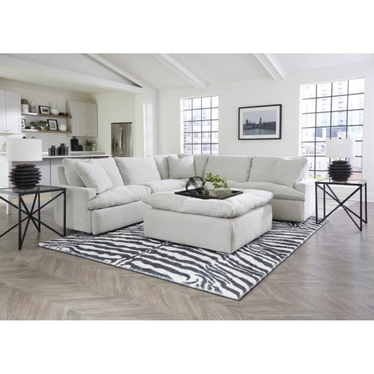 Stratus Sectional Stratus Castered Cocktail Ottoman - Image 1