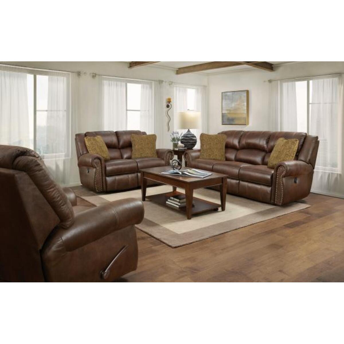 Pickett Power Headrest Power Reclining Loveseat Pickett Swivel Glider Recliner - Image 1
