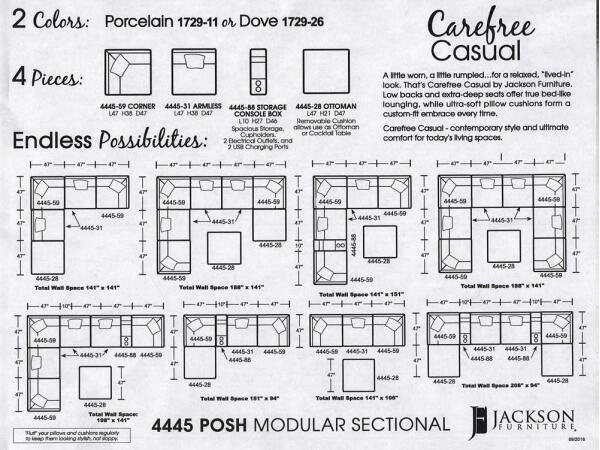 Posh Modular Sectional Grey - Image 4