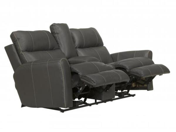 Fredda Power Headrest Power Lay Flat Recl Console Loveseat w/Zero Gravity - Image 3
