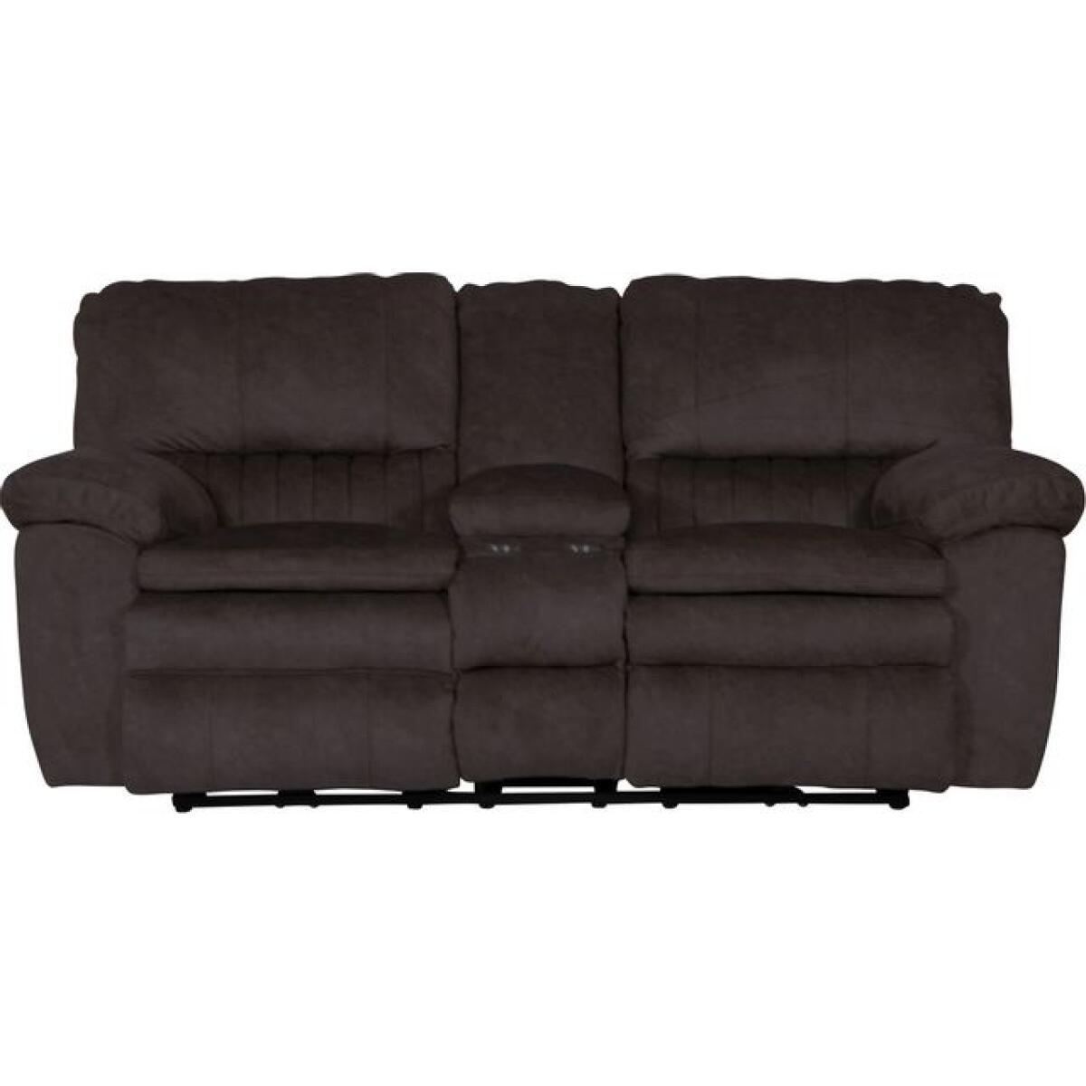 Reyes Portabella Lay Flat Reclining Console Loveseat with Storage & Cupholders Reyes Portabella Lay Flat Reclining Console Loveseat with Storage & Cupholders - Image 1