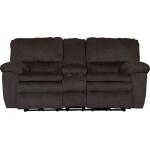 Reyes Portabella Lay Flat Reclining Console Loveseat with Storage & Cupholders